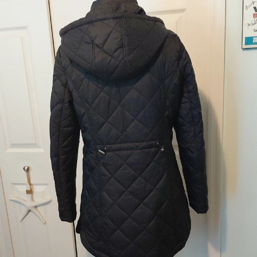 Laundry By Shelli Segal Black Quilted Puffer Coat - Picture 4 of 6